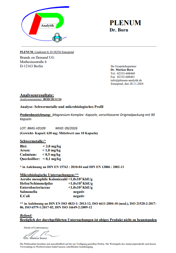 Magnesium Komplex + Vitamin B6 - 90 Kapseln