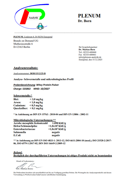 Premium Whey Protein Schokolade - 1.000g