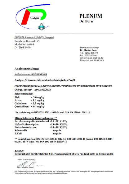 Coenzym Q10 200mg - 60 Softgels