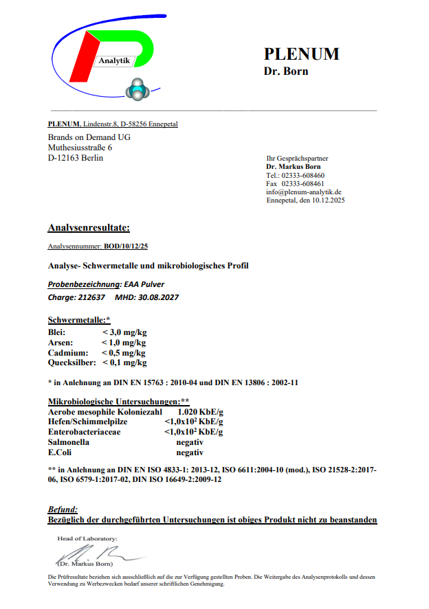EAA (Essentielle Aminosäuren) Kirsche - 500g